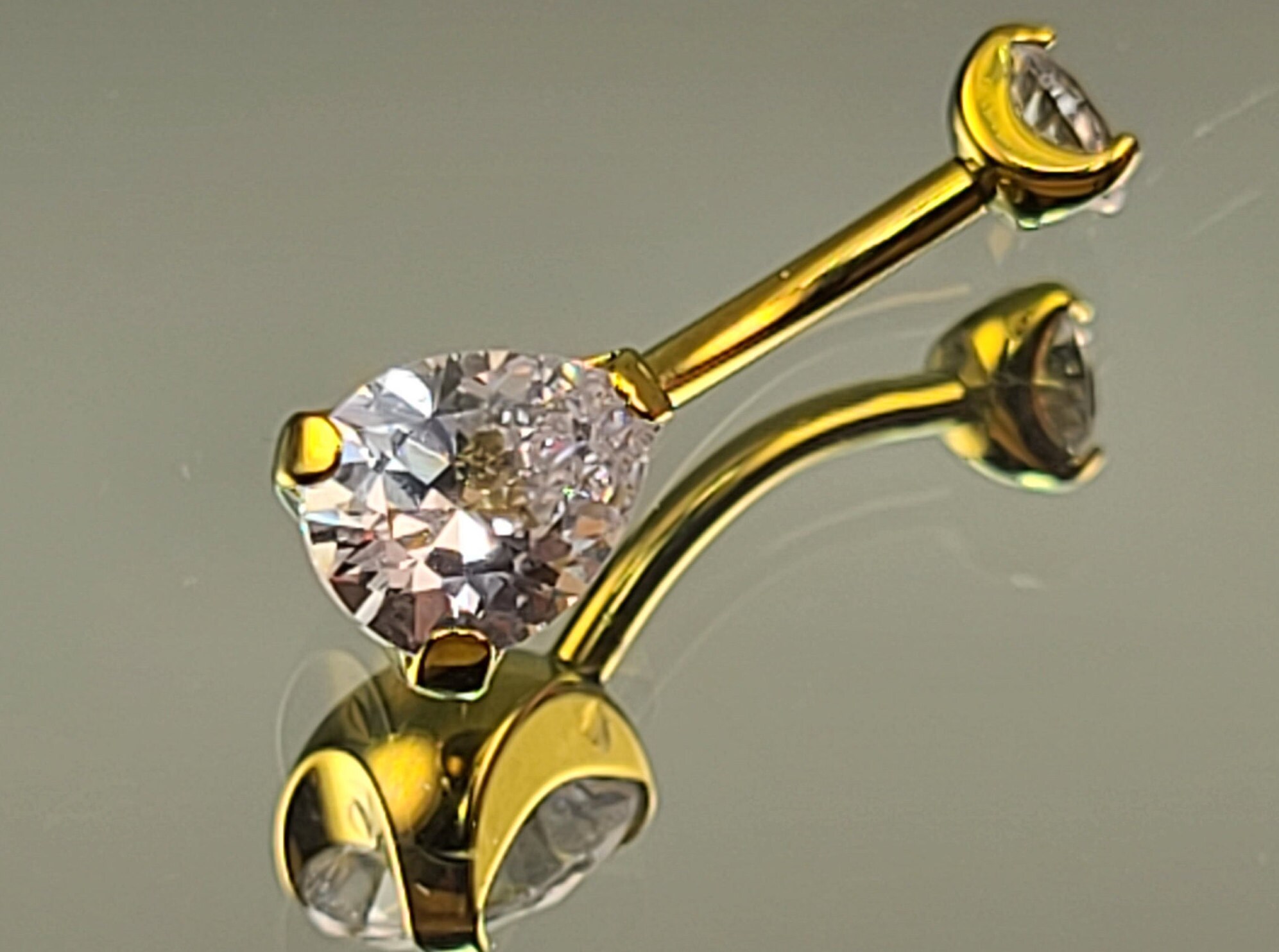 J Curve Navel Ring Etsy Canada