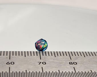14g Titanium Dermal Top 5mm Green Faux Opal Iridescent Teal Green in Photo *Choose Anodized Finish Color at Checkout*