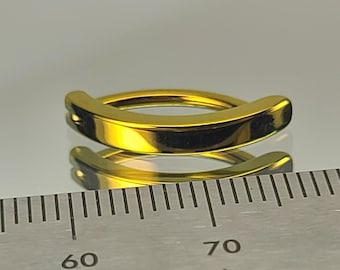 14g Titanium Simple Minimalist Clasp Navel Ring Clicker *Choose Anodized Finish and Bar Length*