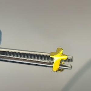 18g Threadless Titanium Tiny Cross Nose Stud Minimalist Stud Piercing *Choose Anodized Finish and Post Length*