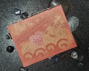 Shimmery Valentine's Card with Hearts