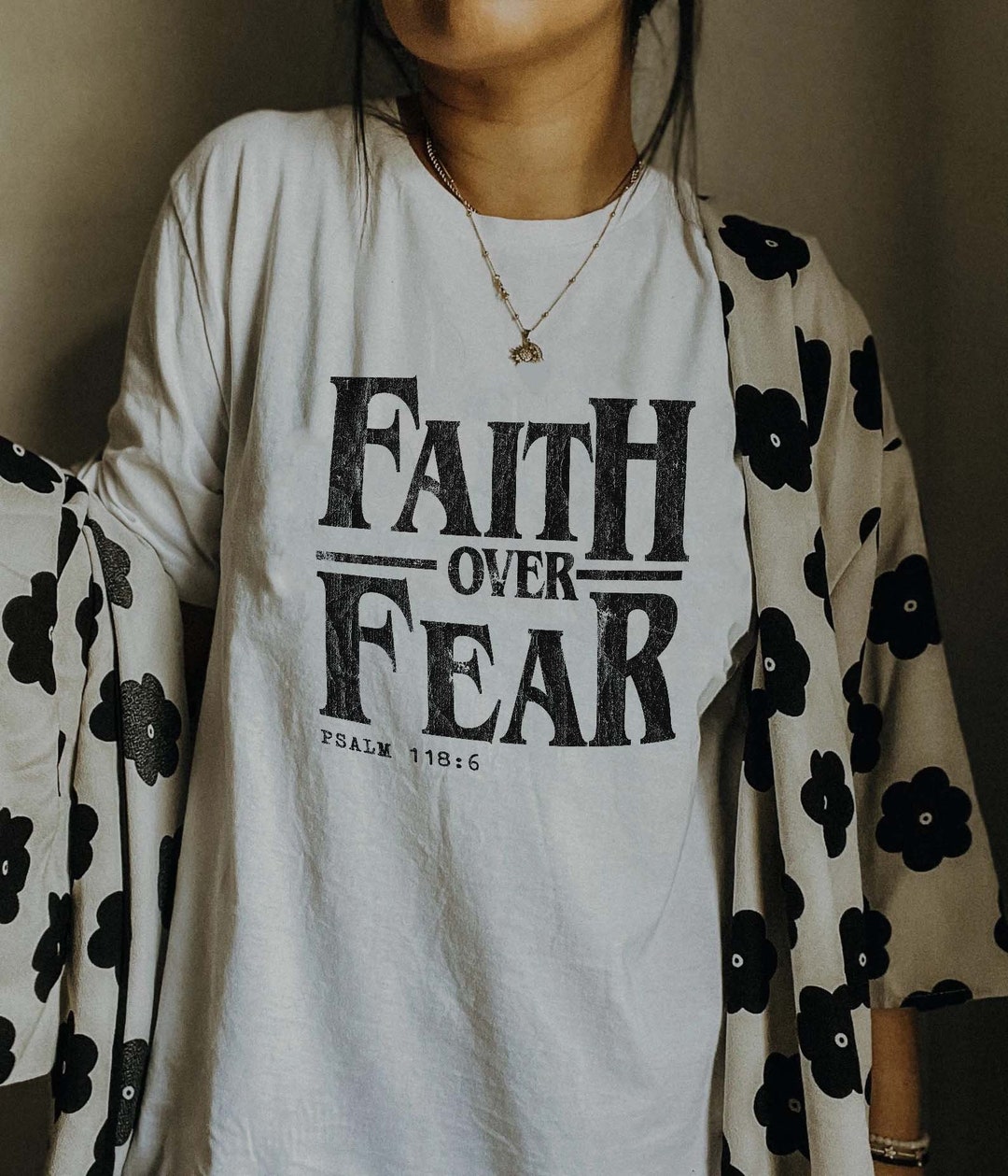 Faith Over Fear Bible Verse Shirt Pray Shirt Catholic Shirt Faith Based ...