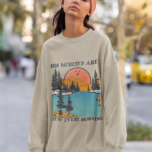 Christian Sweatshirt Verse Shirt Christian Apparel Foi Sweatshirt Christian Crewneck Cadeau chrétien Vêtements esthétiques Vêtements chrétiens