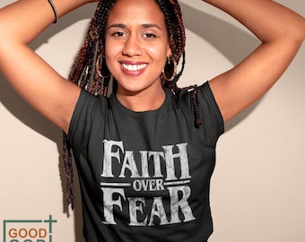 Vintage Style,Faith Over Fear T-Shirt, Christian Shirt, Faith Shirt, Religious Shirt, Church, Disciple,Love, Grace, Faith tshirt,jesus gift