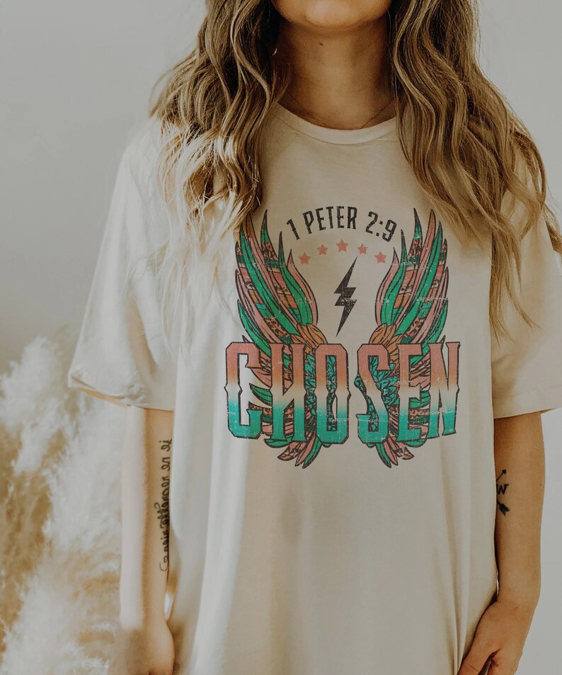 Chosen Shirt Catholic Shirt Pray Shirt Christian Shirts   Christian Gifts Aesthetic Clothes Christian Shirt Christian Apparel 