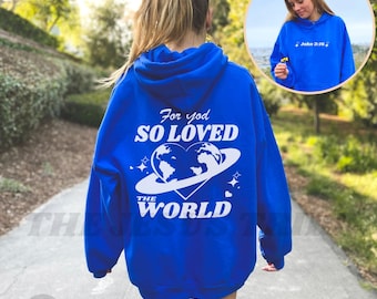 Christian Hoodies Christian Merch Christian Hoodie Verse Shirt Christian Apparel Trendy Hoodie Back Print Hoodie Christian Gift Christian