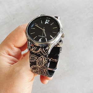 Watches for Women with handmade leather strap, unique and beautiful