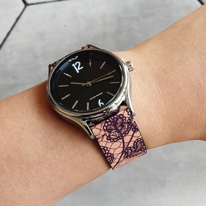 Unique Watches for Women with handmade leather strap, unique and beautiful