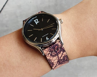 Unique Watches for Women with handmade leather strap, unique and beautiful