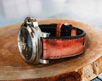 Handmade Leather Panerai Watch Band: Soft Straps, Luminor, Radiomir