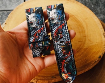 Handmade Dragon Leather Samsung Galaxy Watch Band