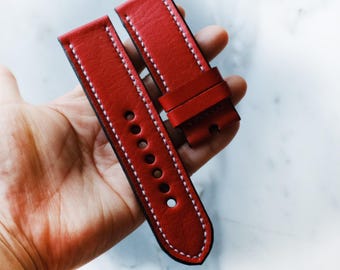 Handmade Leather Watch Band for Panerai Luminor, Radiomir - 22mm 24mm 26mm