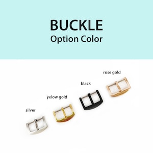 Puede incluir: Cinco hebillas de reloj de diferentes colores: plata, oro amarillo, negro, oro rosa. Opci&oacute;n de color de la hebilla.