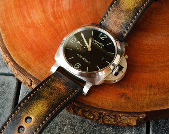 Handmade Leather Watch Band for Panerai Luminor, Radiomir - 22mm 24mm 26mm