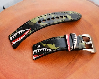 Handmade Leather Suunto Watch Band, Vintage Style, Soft Strap