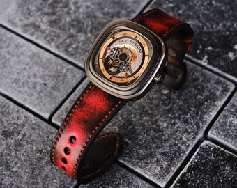 SevenFriday Watch Strap 28mm T Series 26mm Handmade Leather Straps
