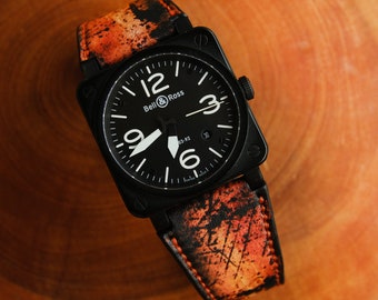 Handmade Leather Watch Band for Bell & Ross – Custom Straps BR 01/03