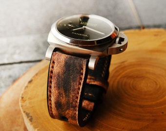 Cinturino in pelle fatto a mano per Panerai Luminor, Radiomir - 22 mm, 24 mm, 26 mm