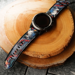 Garmin Quick Fit Leather Strap Handmade 26mm 22mm 20mm Fenix 7x Fenix 7 Fenix 7s Fenix 6x Fenix 6 Fenix 6S Fenix 5