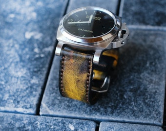Handmade Leather For Panerai Watch Band, Luminor Marina & Radiomir Straps