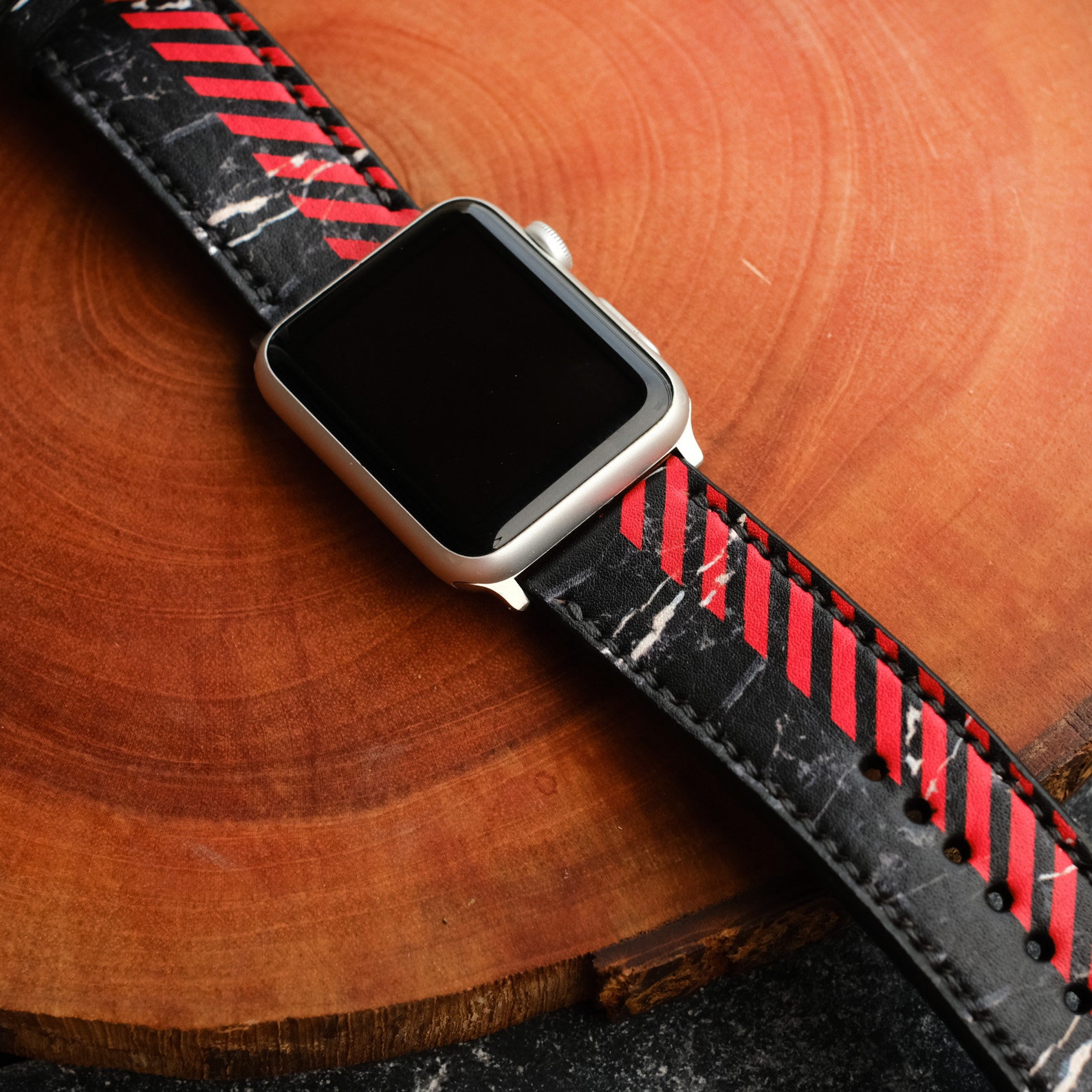 Apple Watch Series 6 40mm 44mm Red Stripes Series 38mm 42mm | Etsy