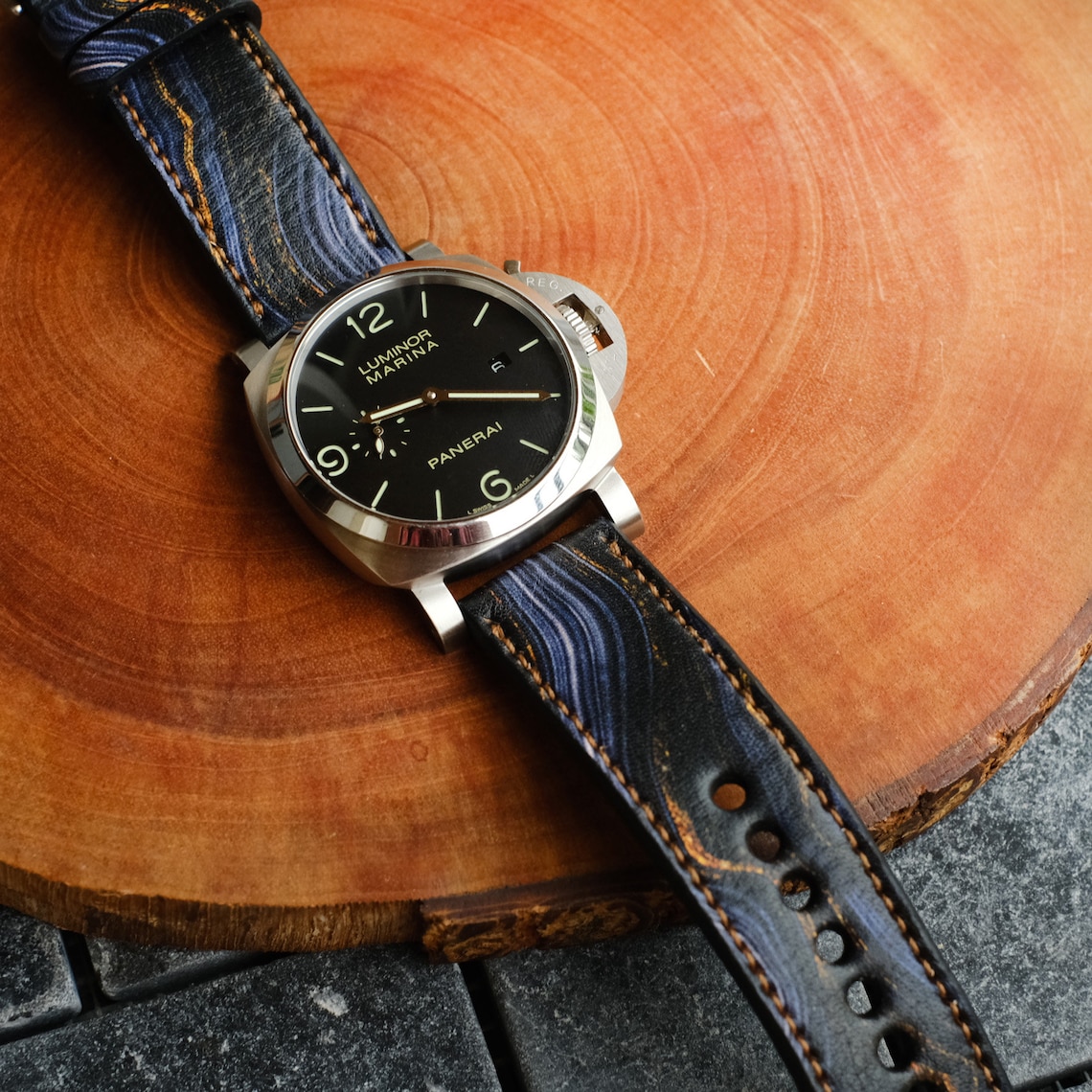 Panerai Leather Strap Panerai Watch Band for Officine Panerai Etsy