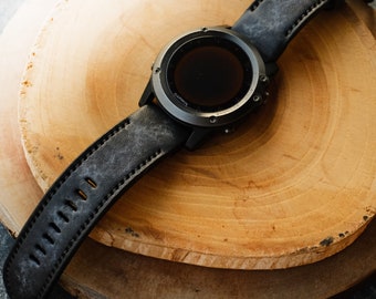 Leren horlogeband in vintagestijl voor Garmin Epix Fenix