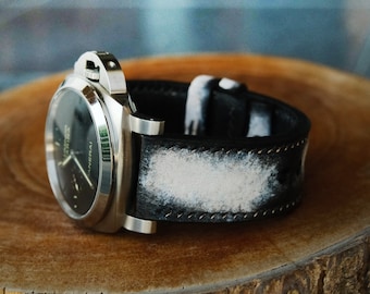 Handmade Leather Panerai Watch Band: Luminor, Radiomir, 22mm-26mm