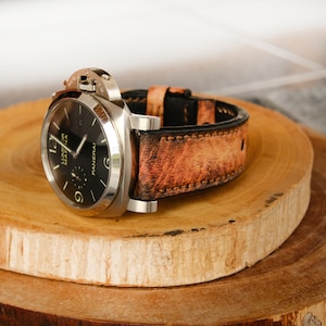 Panerai Leather Band Panerai Watch Band For Officine Panerai Luminor Marina Radiomir PAM 22mm 24mm 26mm Band Handmade Leather Straps