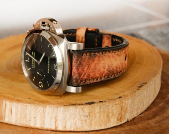 Handmade Leather Watch Band for Panerai Luminor, Radiomir - 22mm 24mm 26mm