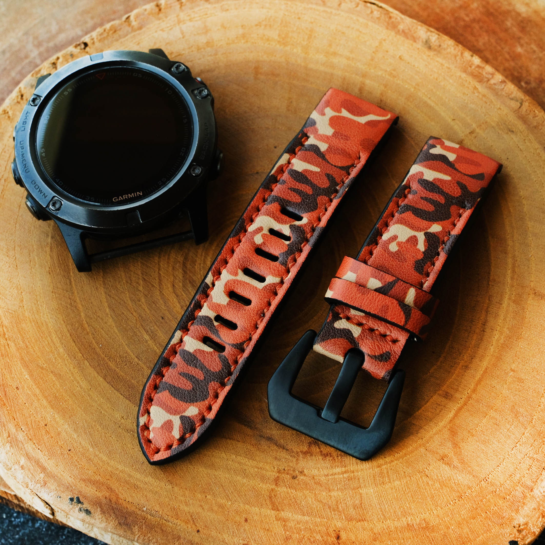 Quickfit Armband Für Garmin Fenix/Enduro – 26 Mm, Orange, Silikon & Nylon Mix