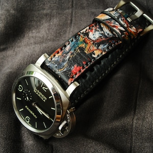 Panerai Leather Strap Panerai Watch Band For Officine Panerai Luminor Marina Radiomir PAM 22mm 24mm 26mm Band Handmade Leather Straps
