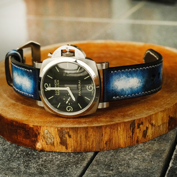 Bracelet Panerai bracelet de montre Panerai pour Officine Panerai Luminor Marina Radiomir PAM 22mm 24mm 26mm bracelet en cuir fait main Etsy France