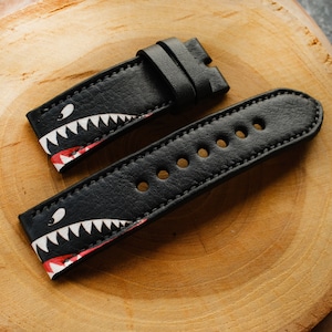 Omega Strap Warhawk Strap 22mm 21mm 20mm 19mm 18mm Handmade Leather Straps