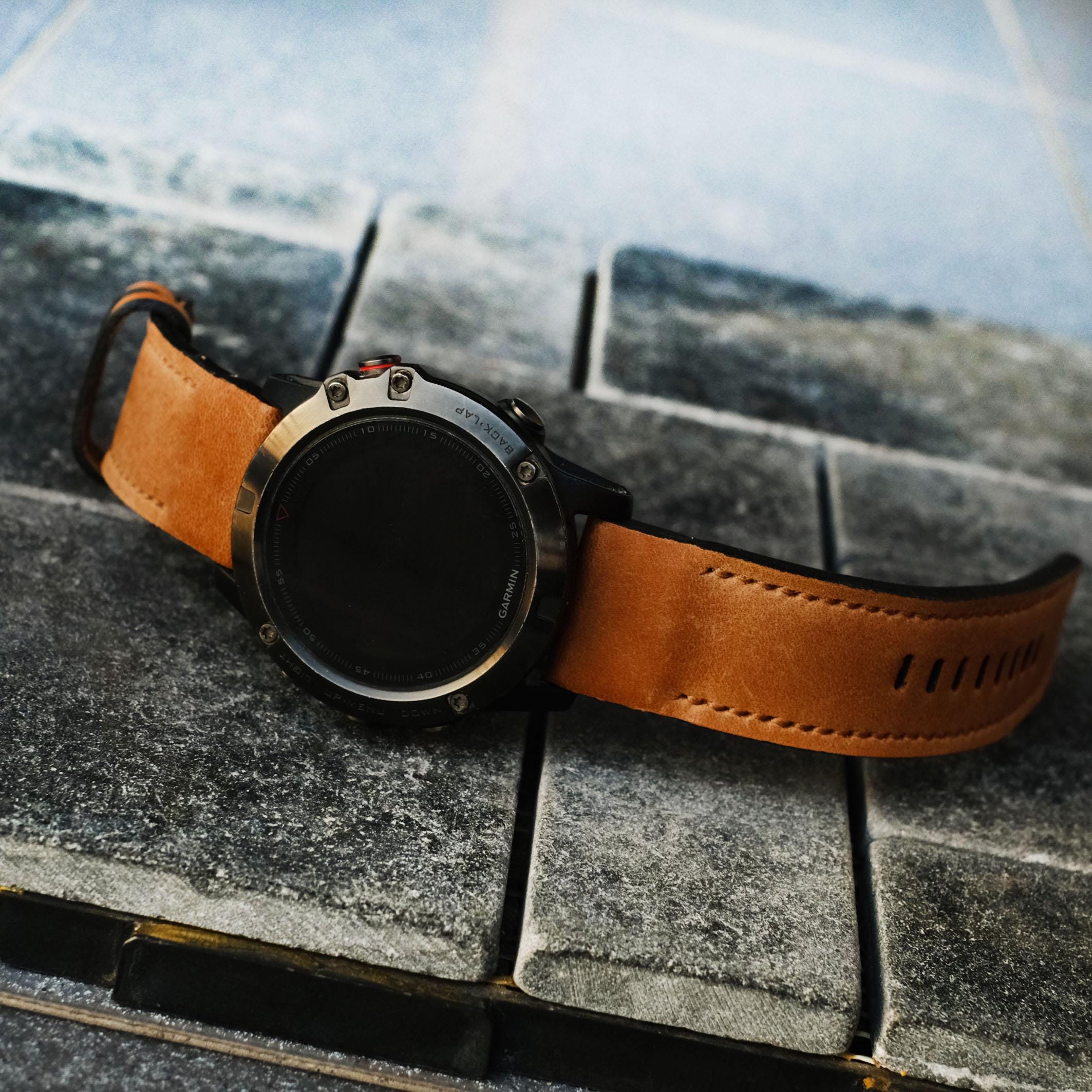 Garmin Quickfit Crazy Horse Cowhide Tan Brown Leather Strap - Etsy