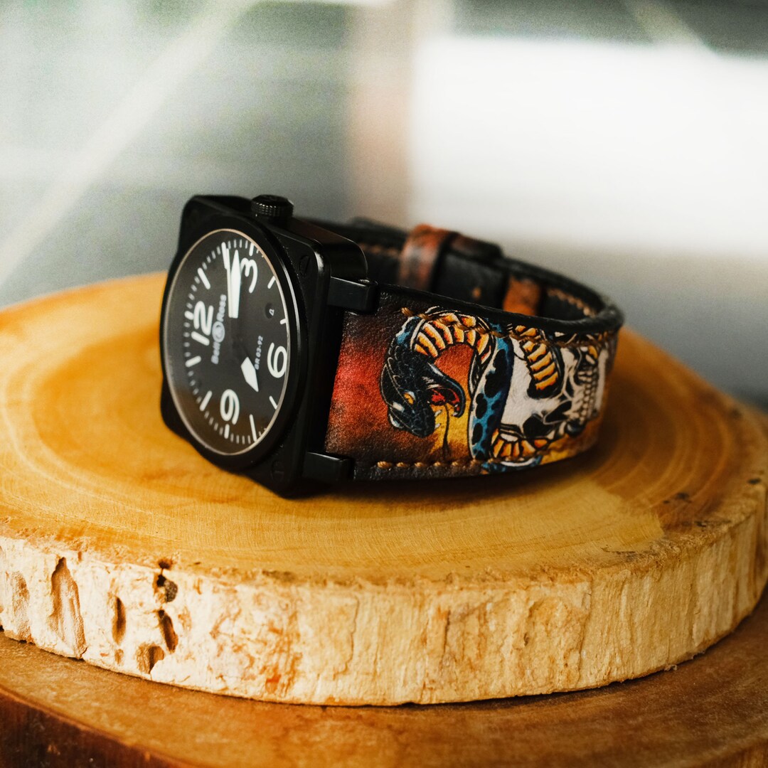 Bell and Ross Straps Handmade Leather Straps for BR 01 BR 03 Etsy