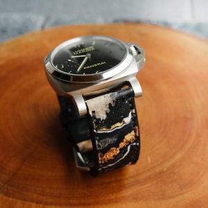 Panerai Leather Strap Panerai Watch Band For Officine Panerai Luminor Marina Radiomir PAM 22mm 24mm 26mm Band Handmade Leather Straps