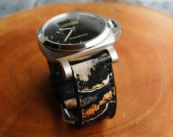 Handmade Leather Watch Band for Panerai Luminor, Radiomir - 22mm 24mm 26mm