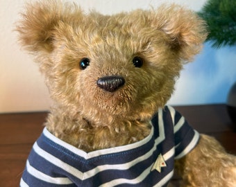 Collectible  13.5'' Teddy BearHandmade Teddy Bear Fully jointed mohair Unique toy Only copy Gift idea Interior toy