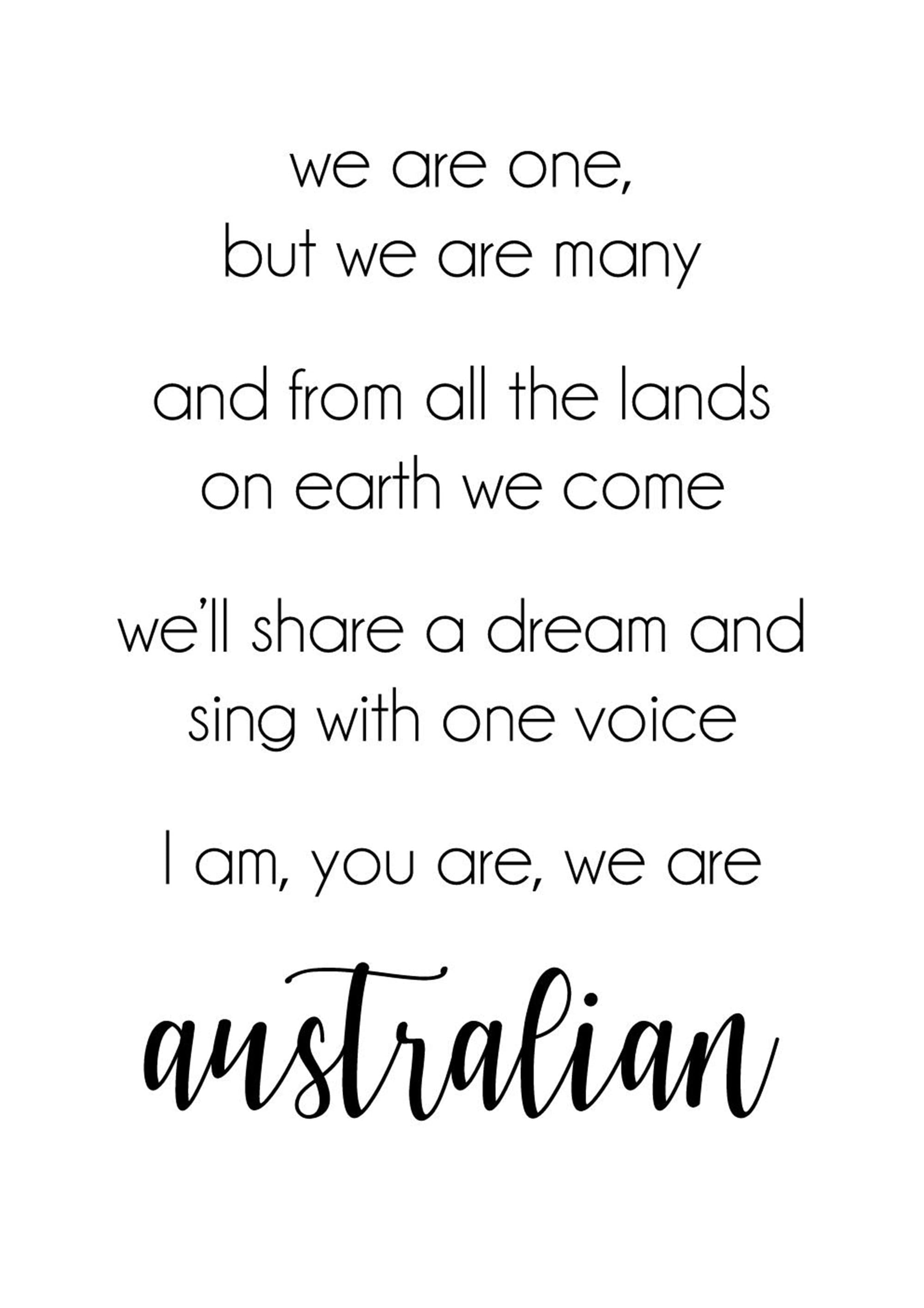 The Seekers lyrics We are Australian Australian Saying Wall Etsy The Seekers lyrics We are Australian Australian Saying Wall Etsy