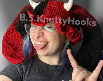 Demon Bunny Crochet Bucket Hat