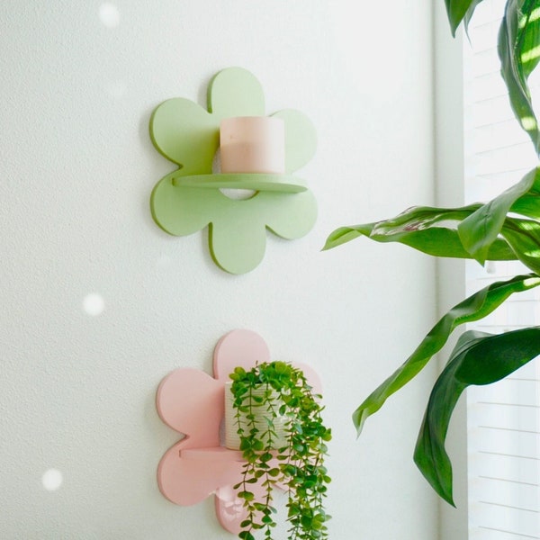 Wild Daisy Wall + Plant Shelf