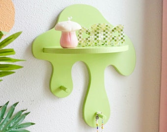 Drippy Wall Shelf + Hook | Squiggle, Funky Decor