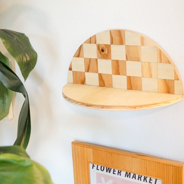 Arch Checkered Wall Shelf