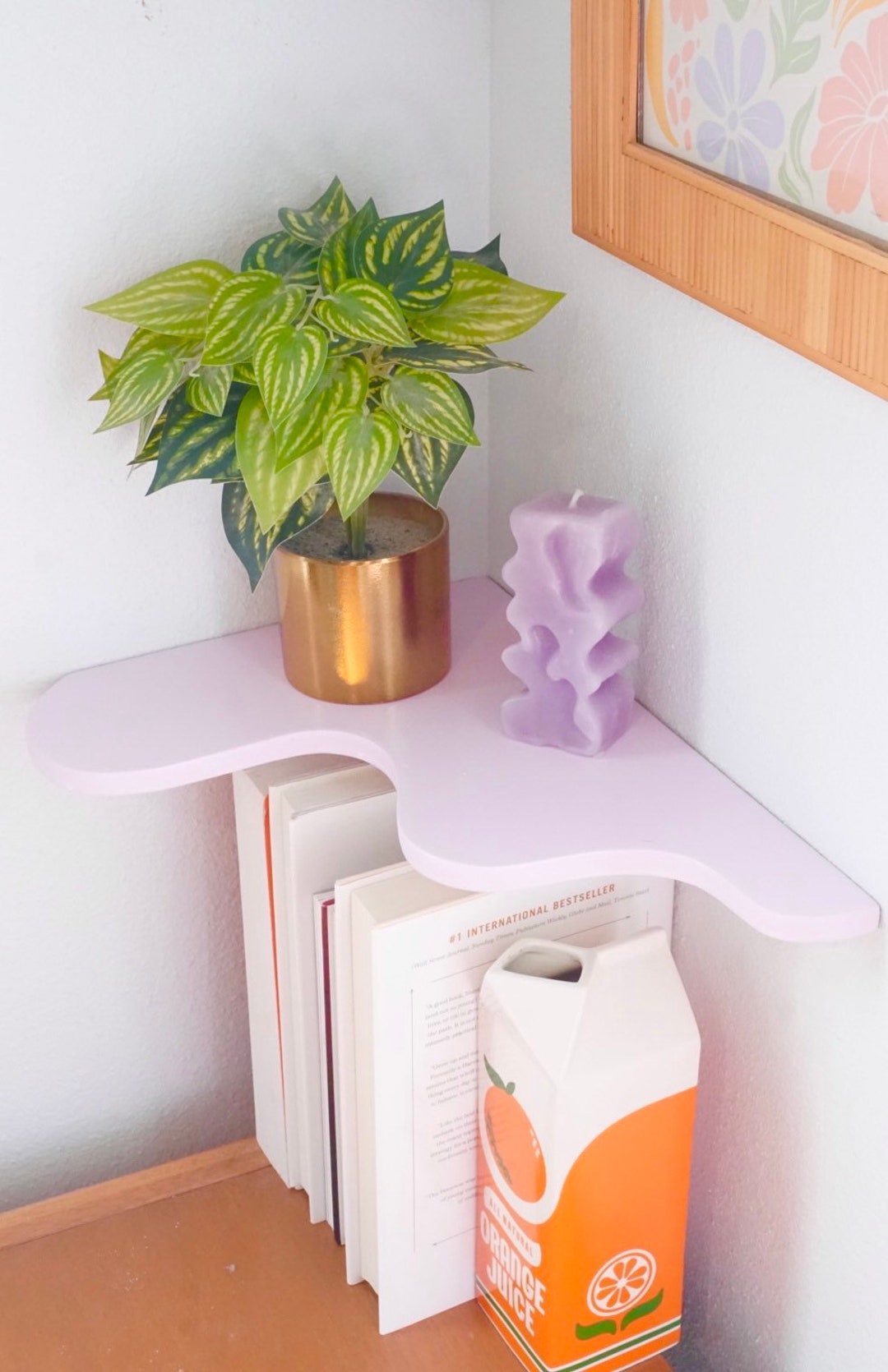 Estante de esquina con curvas Ondulado Garabato Etsy M xico
