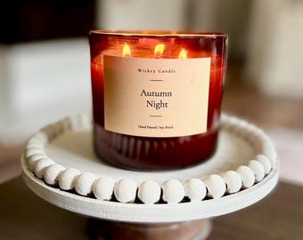 Fall Scented 3 Wick Candles | 16oz | Soy Blend | Housewarming | Gift | Fall | Christmas | Holiday Decor | Fall Scent | Home Decor