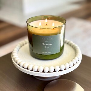 Christmas 3 Wick Candle | 16oz | Soy Blend | Holiday Scented Candles | Gift |Housewarming | Christmas Decor | Holiday Decor Gifts Green