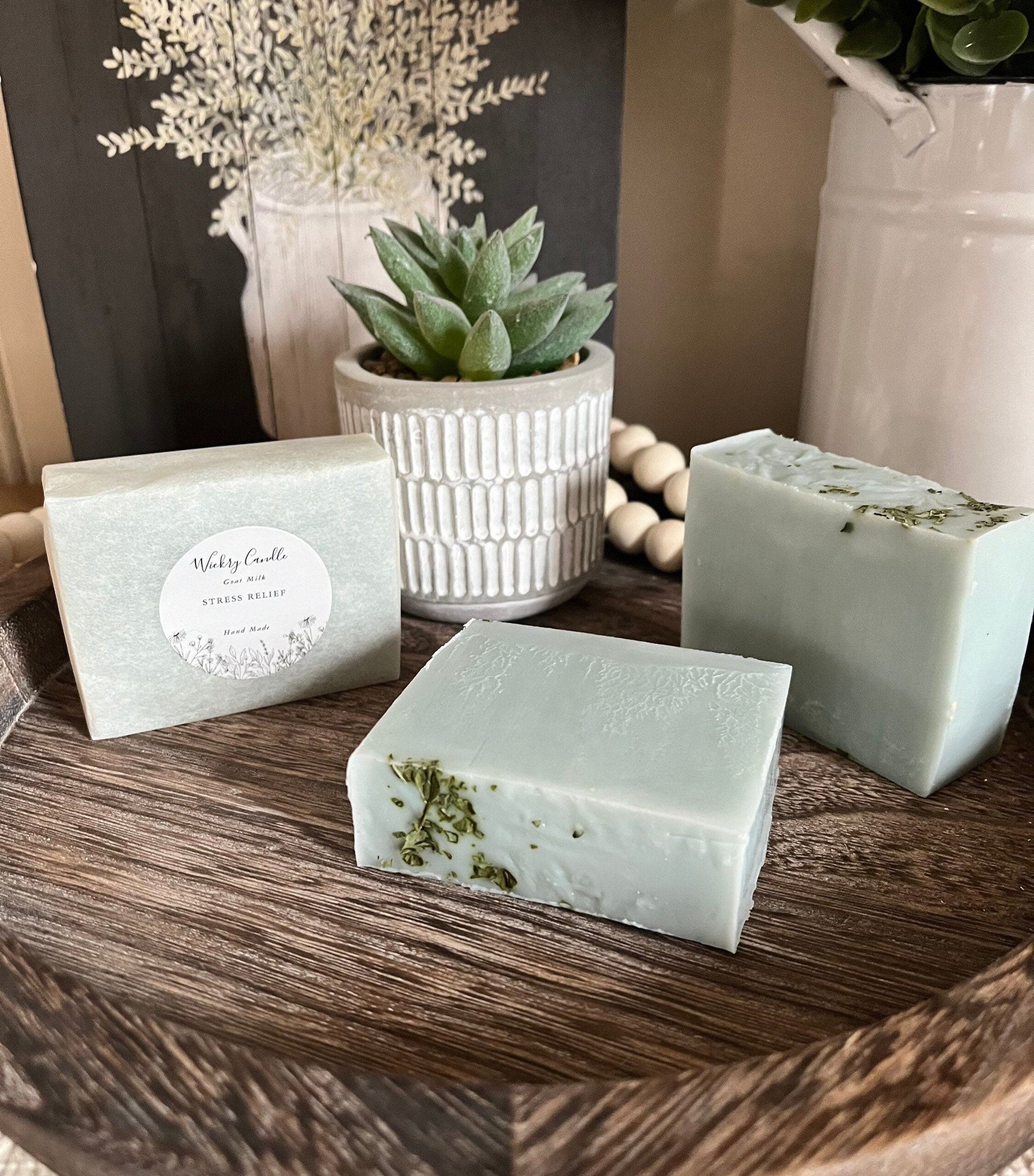 Herb & Scent Soap Stamp: Mint, Sage, Rosemary, Patchouli, Cotton, Hemp,  Lemongrass, Honey Almond, Coffee for Soap Making. Includes Handle. 