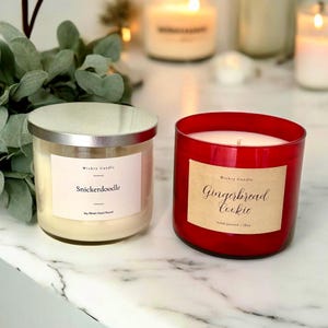 Christmas 3 Wick Candle | 16oz | Soy Blend | Holiday Scented Candles | Gift |Housewarming | Christmas Decor | Holiday Decor Gifts Red