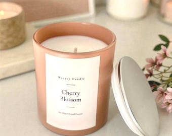 Soy Blend Candle | 8oz Blush Pink Jar | Single Wick | Valentine’s Day Gfits | Gifts for Her | Valentine’s Day Gift ideas